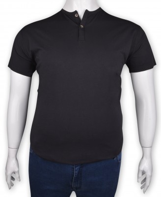 ZegSlacks - %100 Pamuk Penye Düğmeli T-shirt Antrasit (1215)