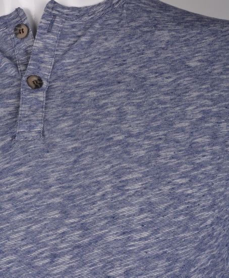 %100 Pamuk Penye Düğmeli T-shirt (1185)