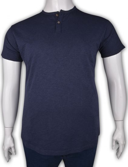 %100 Pamuk Penye Düğmeli T-shirt (2089)