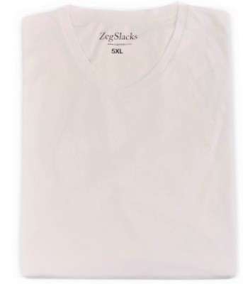 ZegSlacks - Beyaz V Yaka Basic T-Shirt (ts2807)