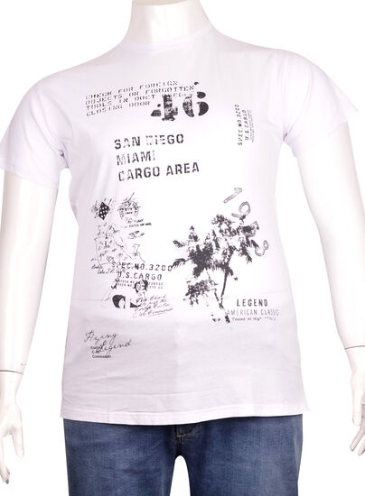 Sıfır Yaka Baskılı T-Shirt (BKT0296)